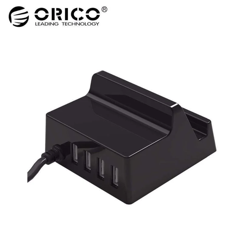 USB Ladegerät Halter ORICO 4 Ports Desktop Smart Ladegerät mit Handy / Tablet Halterung für Samsung iphone Power Bank - (CHK-4U)