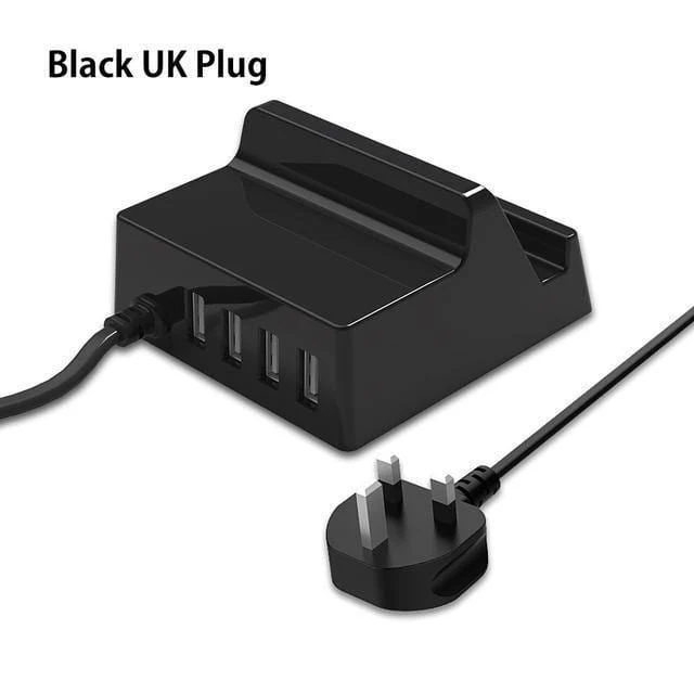 USB Ladegerät Halter ORICO 4 Ports Desktop Smart Ladegerät mit Handy / Tablet Halterung für Samsung iphone Power Bank - (CHK-4U)