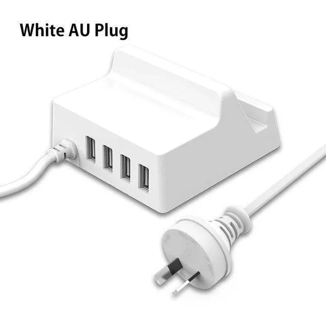 USB Ladegerät Halter ORICO 4 Ports Desktop Smart Ladegerät mit Handy / Tablet Halterung für Samsung iphone Power Bank - (CHK-4U)