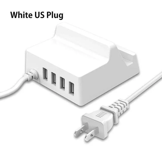 USB Ladegerät Halter ORICO 4 Ports Desktop Smart Ladegerät mit Handy / Tablet Halterung für Samsung iphone Power Bank - (CHK-4U)