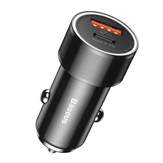 Baseus Schnelles Autotelefonladegerät für iPhone USB Typ C PD Quick Charge 3.0 QC3.0 Autoladegerät für Samsung S9 Xiaomi Mi8 Autoladegerät