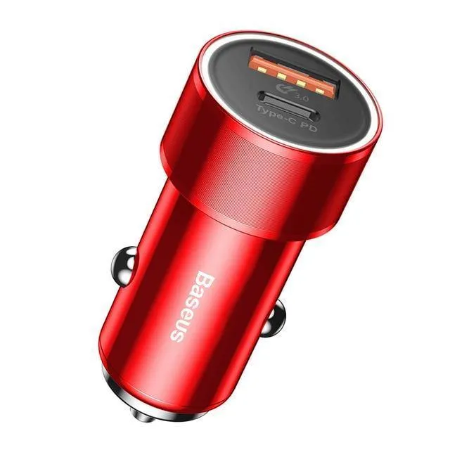 Baseus Schnelles Autotelefonladegerät für iPhone USB Typ C PD Quick Charge 3.0 QC3.0 Autoladegerät für Samsung S9 Xiaomi Mi8 Autoladegerät