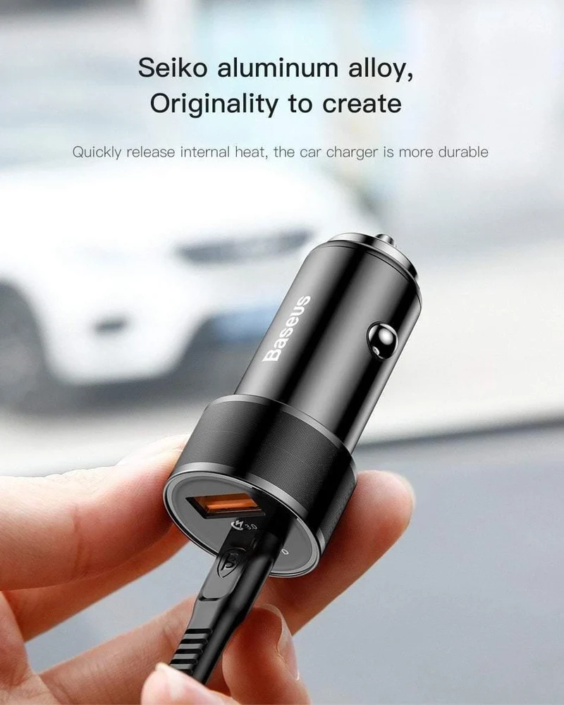 Baseus Schnelles Autotelefonladegerät für iPhone USB Typ C PD Quick Charge 3.0 QC3.0 Autoladegerät für Samsung S9 Xiaomi Mi8 Autoladegerät