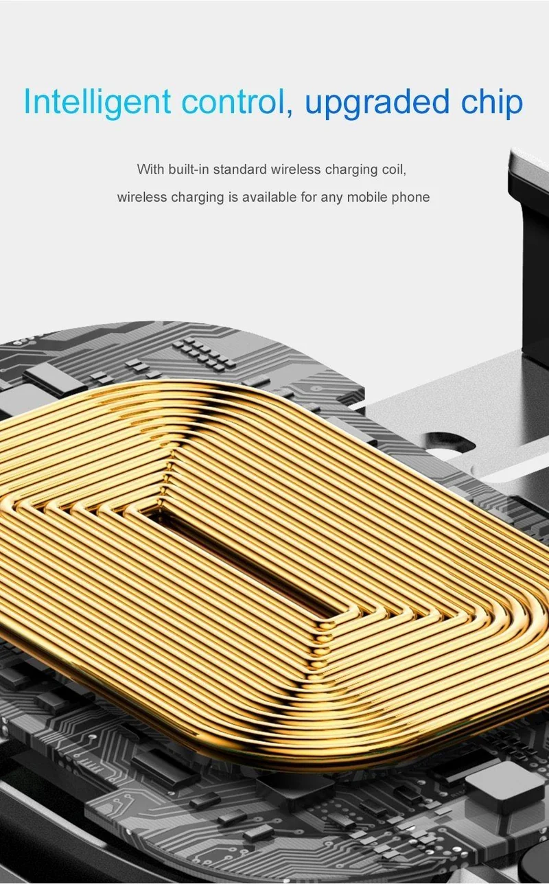 Baseus Qi Auto-Drahtlosladegerät für iPhone X XS Max Samsung Intelligenter Infrarotsensor Schnelles kabelloses Laden Autotelefonladegerät