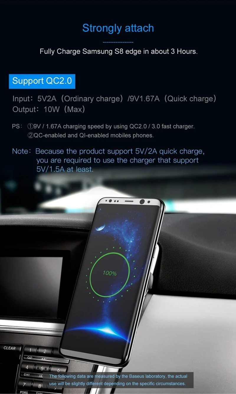 Baseus Qi Auto Drahtlose Ladegerät Magnetische Telefon Halter Für iPhone XS Samsung Drahtlose Aufladen Auto Halterung Handy Halter Stehen