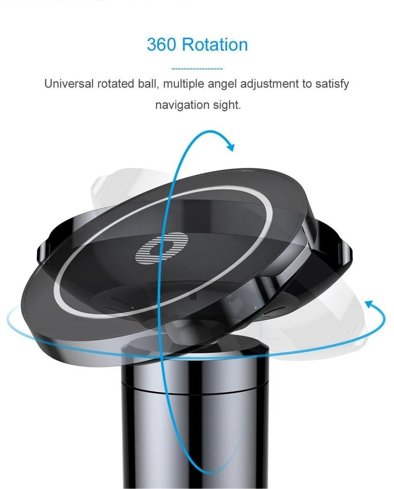 Baseus Qi Auto Drahtlose Ladegerät Magnetische Telefon Halter Für iPhone XS Samsung Drahtlose Aufladen Auto Halterung Handy Halter Stehen