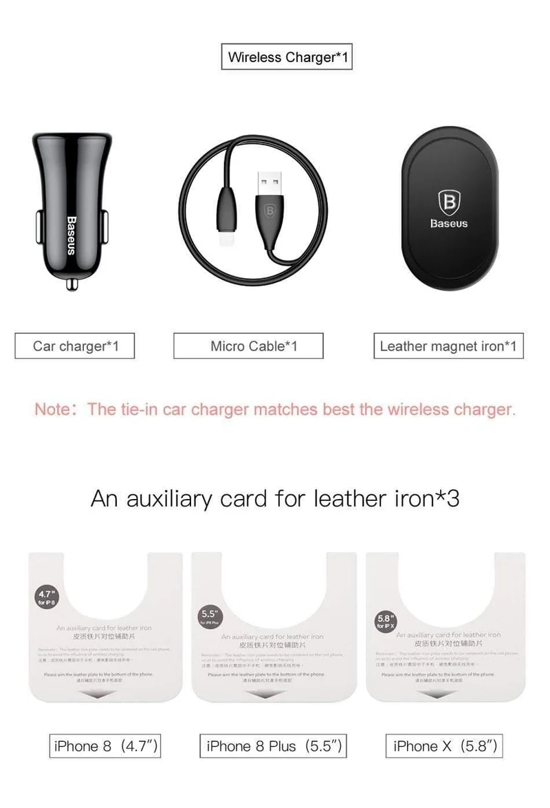 Baseus Qi Auto Drahtlose Ladegerät Magnetische Telefon Halter Für iPhone XS Samsung Drahtlose Aufladen Auto Halterung Handy Halter Stehen