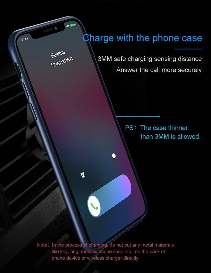 Baseus Qi Auto Drahtlose Ladegerät Magnetische Telefon Halter Für iPhone XS Samsung Drahtlose Aufladen Auto Halterung Handy Halter Stehen