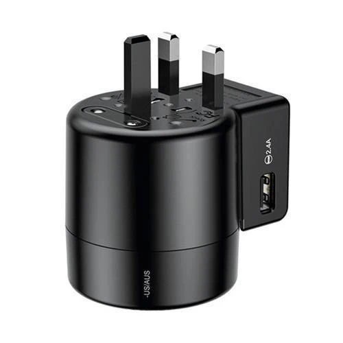 Baseus Universal-USB-Reiseladegerät für Samsung Galaxy S8 S9 Plus Whirl USB-AC-betriebener tragbarer Reise-Telefonladegerät-Adapter