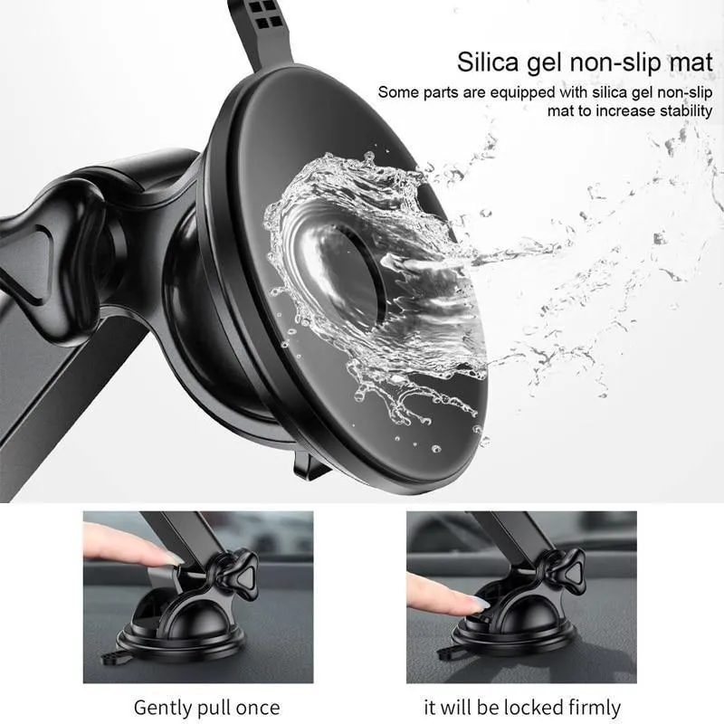 Baseus Qi Car Wireless Charger für iPhone Handy-Ladegerät Infrarot-Induktion Schnelle kabellose Aufladung Autotelefonhalter Ständer