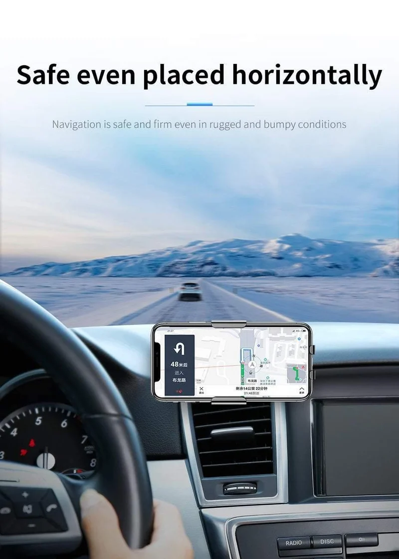 Baseus Qi Car Wireless Charger für iPhone Handy-Ladegerät Infrarot-Induktion Schnelle kabellose Aufladung Autotelefonhalter Ständer