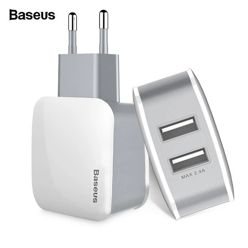 Baseus Dual USB-Ladegerät für iPhone Xs Max X Schnelllade-Wandladegerät für Samsung S9 Xiaomi Mix 3 Handy-Ladeadapter