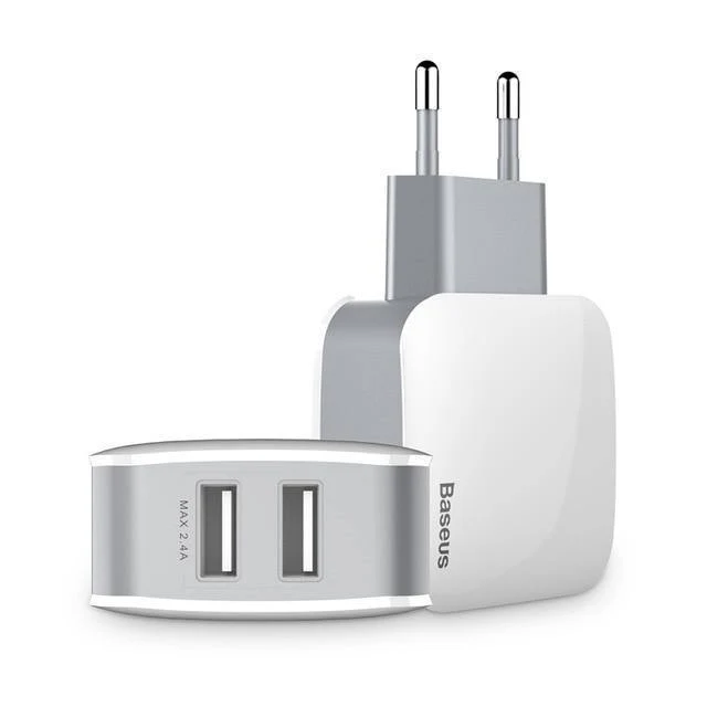 Baseus Dual USB-Ladegerät für iPhone Xs Max X Schnelllade-Wandladegerät für Samsung S9 Xiaomi Mix 3 Handy-Ladeadapter