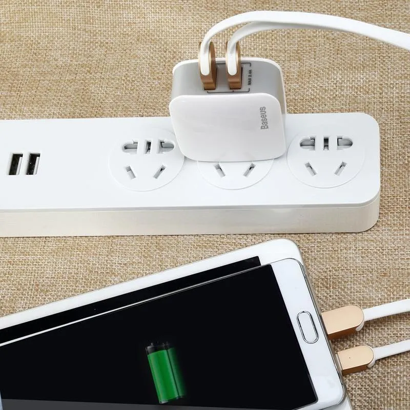 Baseus Dual USB-Ladegerät für iPhone Xs Max X Schnelllade-Wandladegerät für Samsung S9 Xiaomi Mix 3 Handy-Ladeadapter