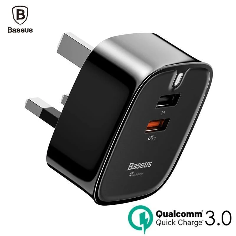 Baseus USB-Ladegerät Quick Charge 3.0 Turbo-Wandladegerät UK-Stecker QC3.0 QC-Schnellladegerät für Samsung-Tablet-Handy