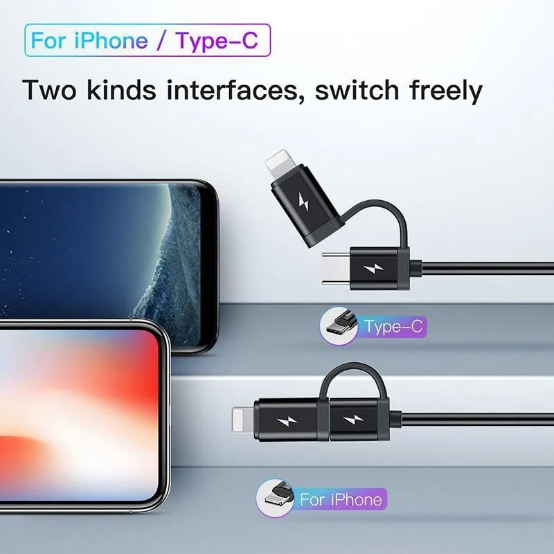 Baseus 4.8A USB-Autoladegerät für iPhone Samsung Xiaomi mi Schnelles Autoladegerät für Mobiltelefone mit Feder 2-in-1-USB-Kabel