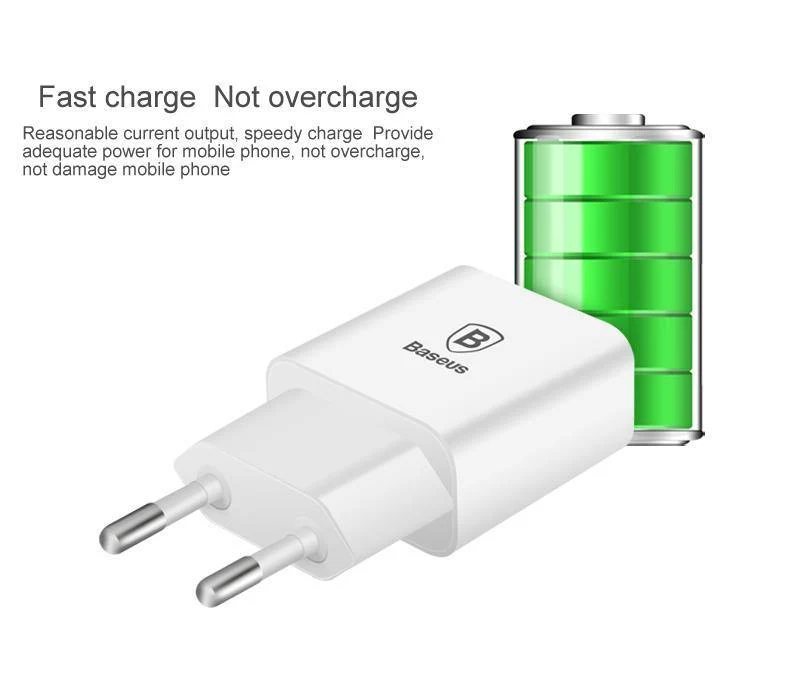 Baseus Universal USB Ladegerät EU Stecker Reise Wand Ladegerät Adapter Smart Handy Ladegerät Für iPhone Samsung Xiaomi Tablet
