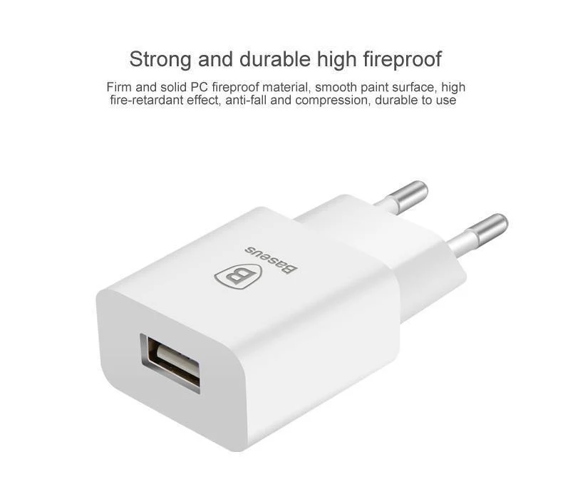 Baseus Universal USB Ladegerät EU Stecker Reise Wand Ladegerät Adapter Smart Handy Ladegerät Für iPhone Samsung Xiaomi Tablet