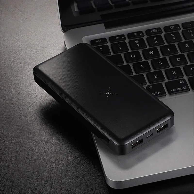 Baseus 10000mAh Wireless Ladegerät Power Bank für iPhone Samsung Huawei Xiaomi Powerbank Dual USB Externes Akkupack aufladen