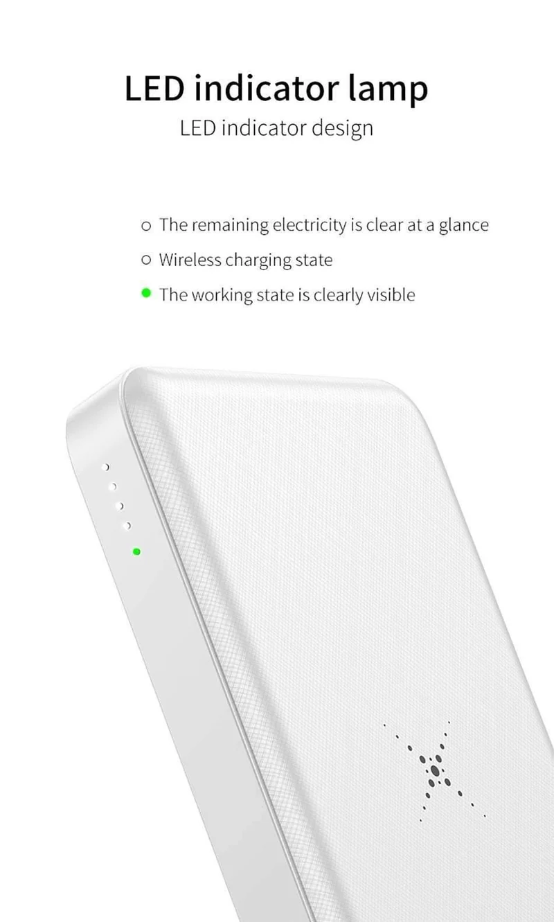 Baseus 10000mAh Wireless Ladegerät Power Bank für iPhone Samsung Huawei Xiaomi Powerbank Dual USB Externes Akkupack aufladen