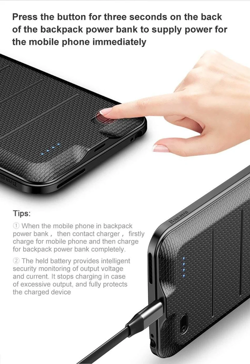 Baseus Batterie Fall Für iPhone 6 Plus 6s Plus Power Ladegerät Fall Für iPhone 6S Plus Batterie Lade Fall power Bank Fall