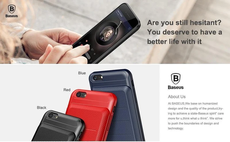 Baseus Batterie Fall Für iPhone 6 Plus 6s Plus Power Ladegerät Fall Für iPhone 6S Plus Batterie Lade Fall power Bank Fall