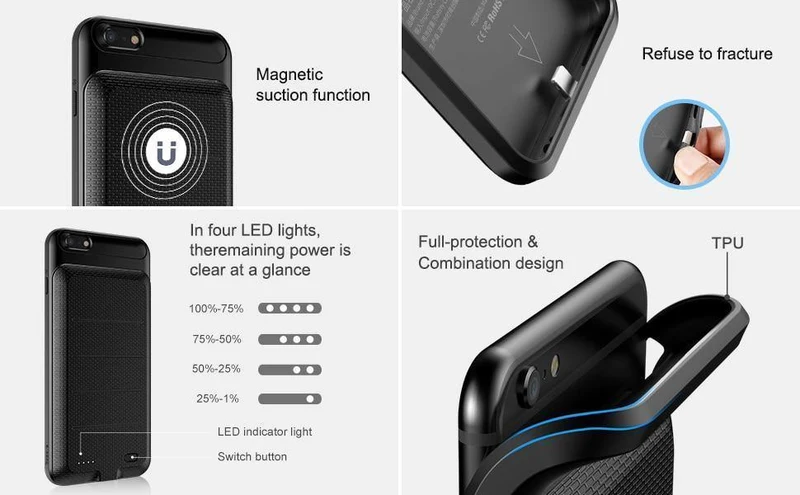 Baseus Batterie Fall Für iPhone 6 Plus 6s Plus Power Ladegerät Fall Für iPhone 6S Plus Batterie Lade Fall power Bank Fall