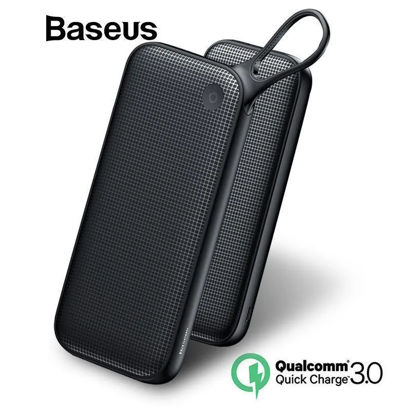 Baseus 20000mAh Dual USB Quick Charge 3.0 Power Bank für Samsung S9 iPhone X Xs Max Huawei Telefon Powerbank USB PD Schnellladung