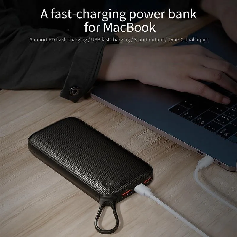 Baseus 20000mAh Dual USB Quick Charge 3.0 Power Bank für Samsung S9 iPhone X Xs Max Huawei Telefon Powerbank USB PD Schnellladung