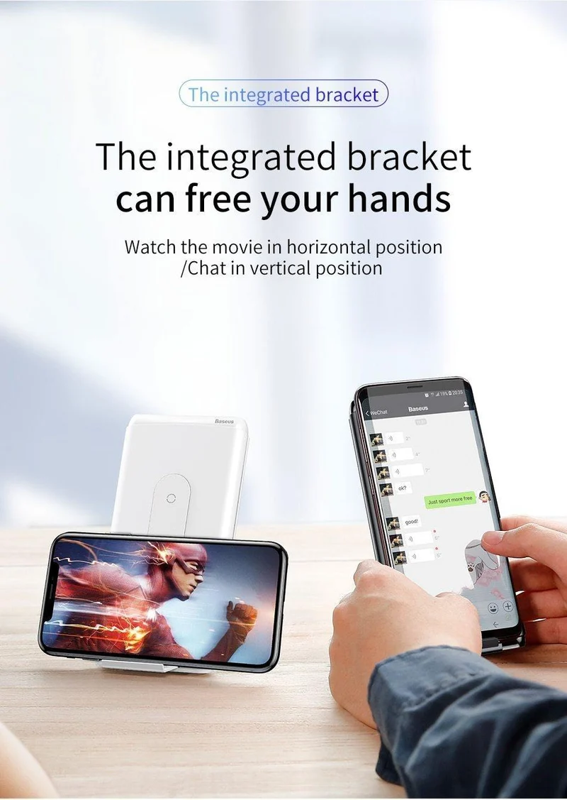 Baseus 10000mah Schnellladung 3.0 Power Bank Qi Drahtloses Ladegerät Poverbank Für iPhone Xiaomi mi USB C PD Schnellladung Powerbank