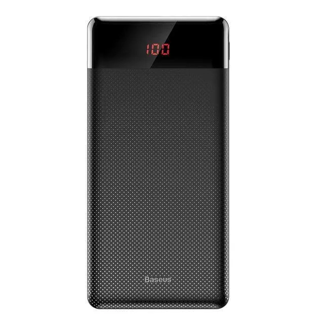 Baseus 10000mAh Powerbank Dual USB LCD Powerbank Slim Poverbank Tragbares externes Ladegerät für Xiaomi-Handys