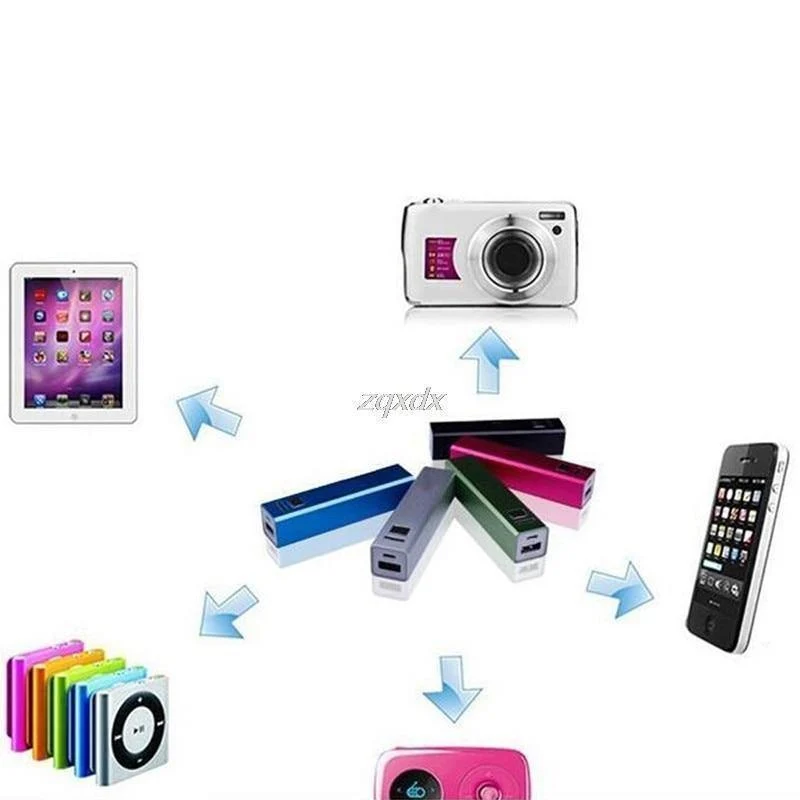 Aluminium USB Power Bank Fall 18650 Batterie Ladegerät Fall DIY Kit für iPhone 5S 6S Z17 Drop schiff