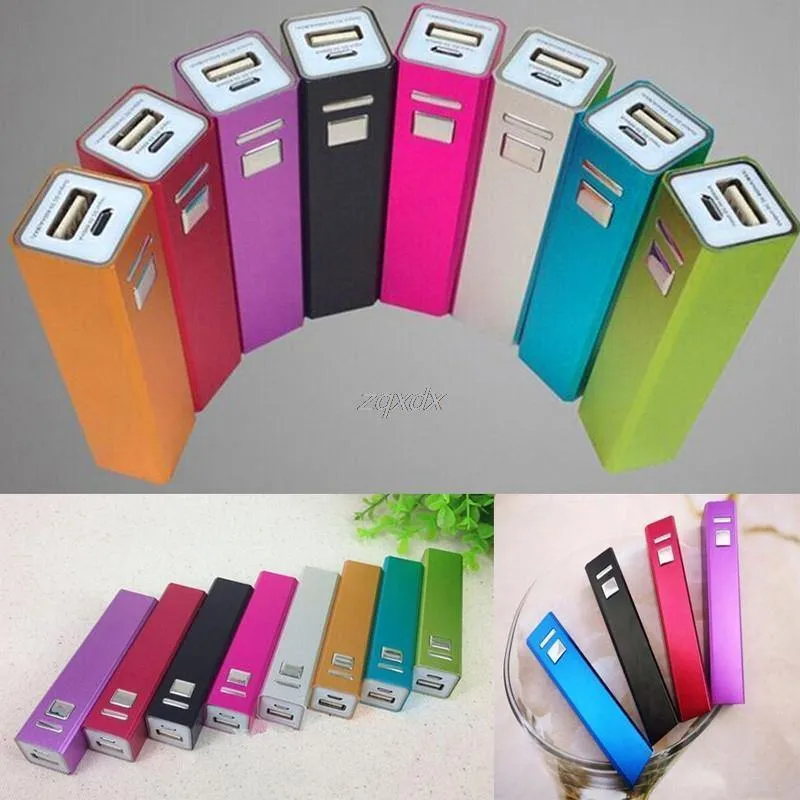 Aluminium USB Power Bank Fall 18650 Batterie Ladegerät Fall DIY Kit für iPhone 5S 6S Z17 Drop schiff