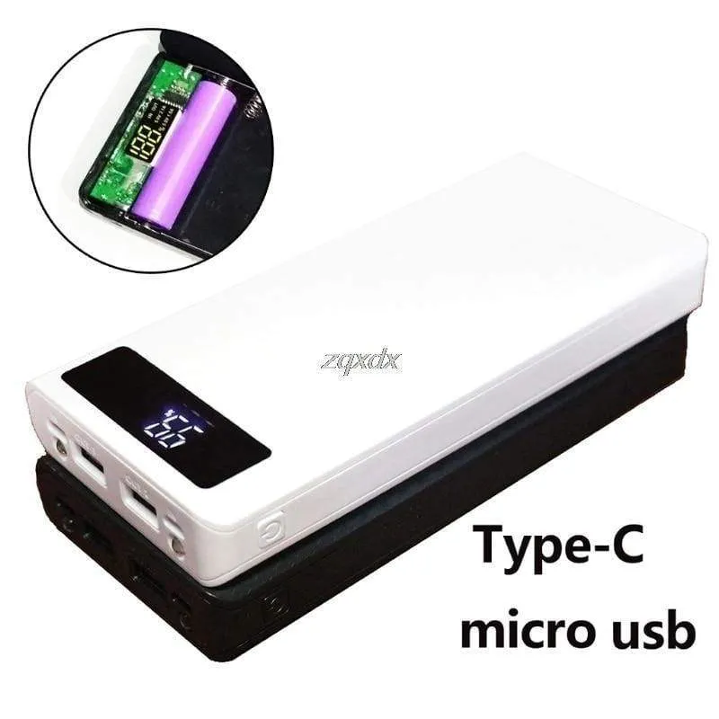 Tragbare Schlanke Dual USB LED Licht 8x 18650 Batterie DIY Power Bank Box Halter Fall Für Handy Z07 Drop schiff