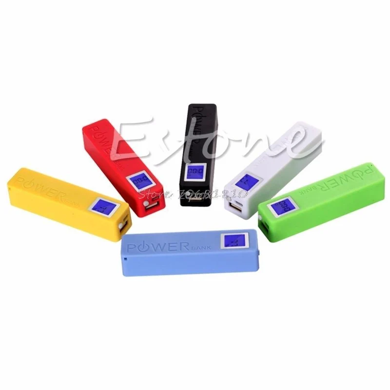 USB LCD Power Bank Fall 18650 Ladegerät DIY Box Kit Schwarz / Weiß Farben Z09 Drop Ship