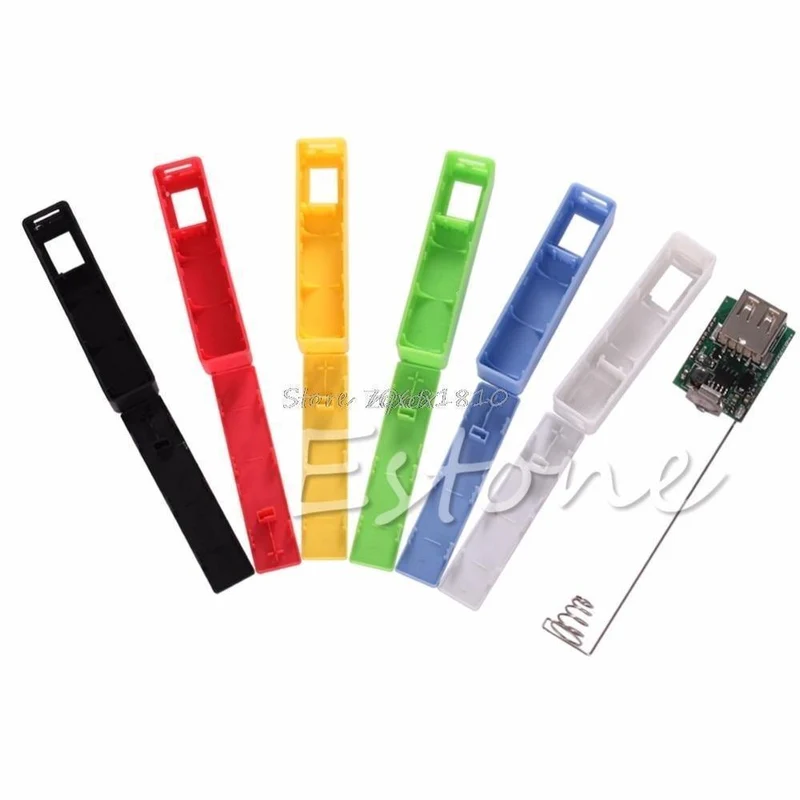 USB LCD Power Bank Fall 18650 Ladegerät DIY Box Kit Schwarz / Weiß Farben Z09 Drop Ship
