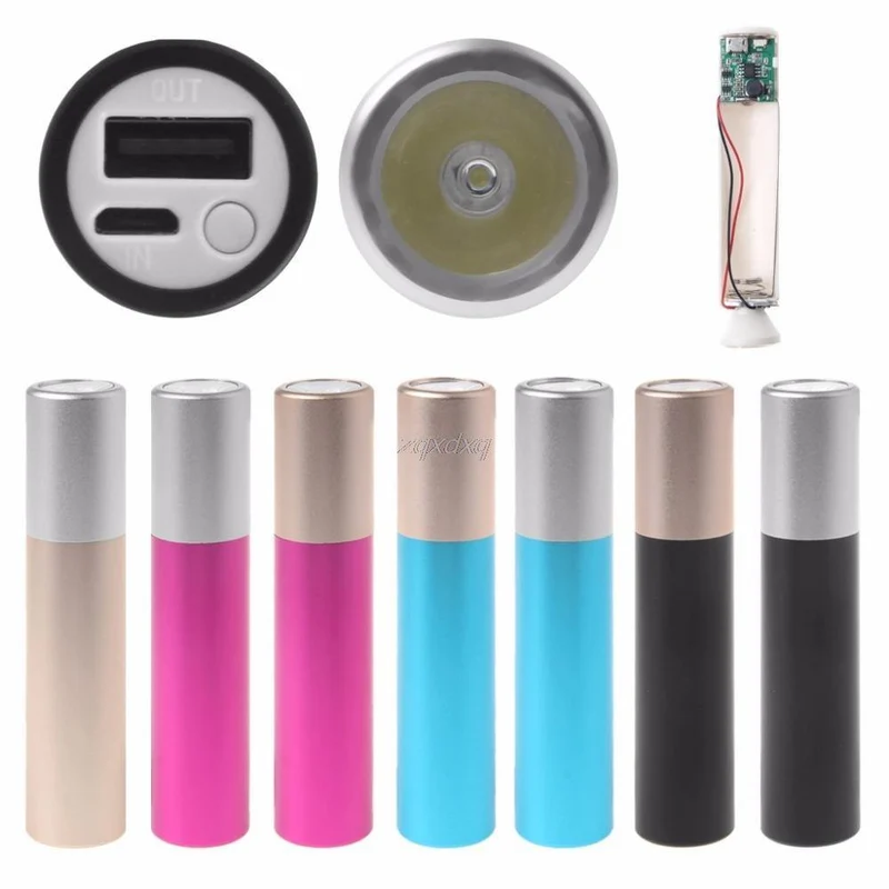 Tragbare DIY 18650 Taschenlampe Batterie Ladegerät Power Fall Für iphone Samsung Handy Oct30 Drop schiff