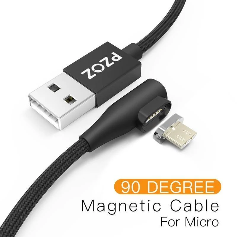 PZOZ 90 grad Micro USB Magnetkabel Schnellladeadapter Telefonkabel Microusb Android Daten Ladegerät Für Xiaomi redmi Tablet