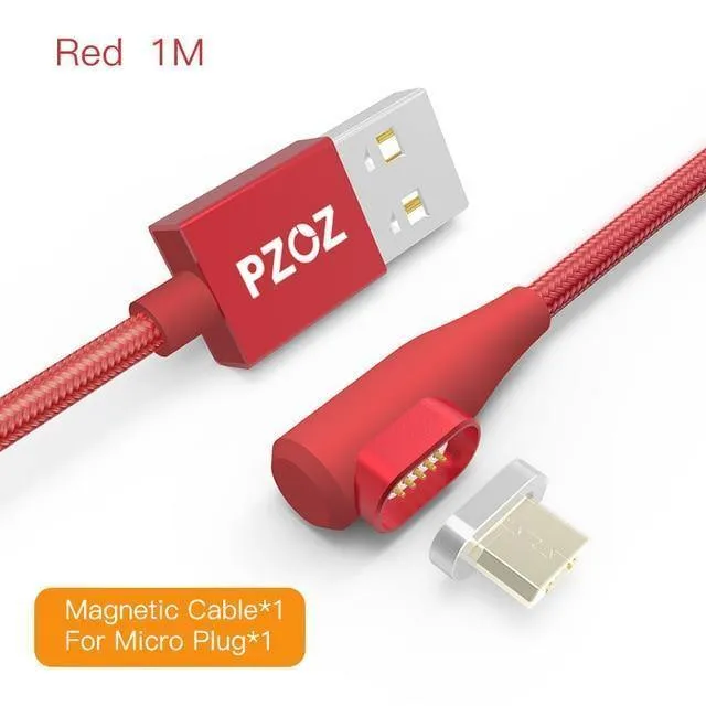 PZOZ 90 grad Micro USB Magnetkabel Schnellladeadapter Telefonkabel Microusb Android Daten Ladegerät Für Xiaomi redmi Tablet
