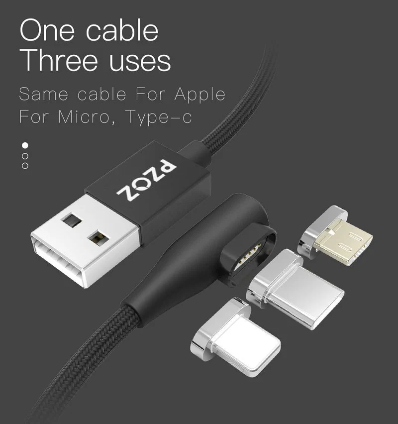 PZOZ 90 grad Micro USB Magnetkabel Schnellladeadapter Telefonkabel Microusb Android Daten Ladegerät Für Xiaomi redmi Tablet