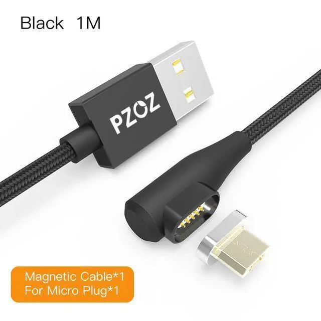 PZOZ 90 grad Micro USB Magnetkabel Schnellladeadapter Telefonkabel Microusb Android Daten Ladegerät Für Xiaomi redmi Tablet