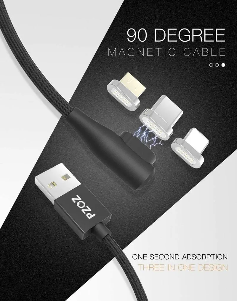 PZOZ 90 grad Micro USB Magnetkabel Schnellladeadapter Telefonkabel Microusb Android Daten Ladegerät Für Xiaomi redmi Tablet
