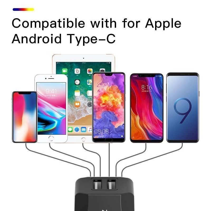 PZOZ Dual USB Ladegerät 2a Schnelles Aufladen Reise EU Stecker Adapter tragbares Wandladegerät Handykabel Für iPhone Samsung xiaomi