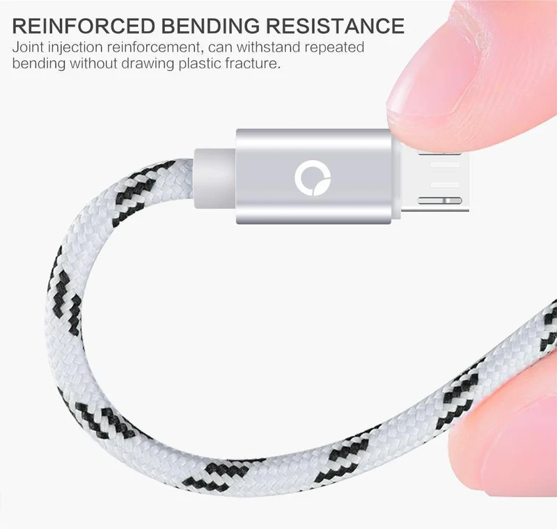 PZOZ Micro USB-Kabel Schnelllade-Telefonladegerät-Adapter Datenkabel für Samsung Xiaomi Huawei MEIZU SONY Android Charge MicroUSB