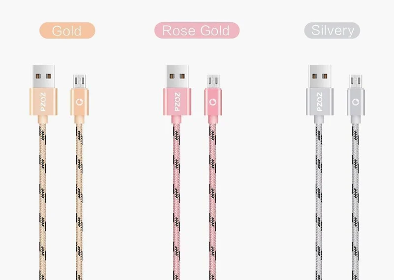 PZOZ Micro USB-Kabel Schnelllade-Telefonladegerät-Adapter Datenkabel für Samsung Xiaomi Huawei MEIZU SONY Android Charge MicroUSB