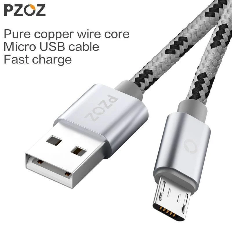 PZOZ Micro USB-Kabel Schnelllade-Telefonladegerät-Adapter Datenkabel für Samsung Xiaomi Huawei MEIZU SONY Android Charge MicroUSB