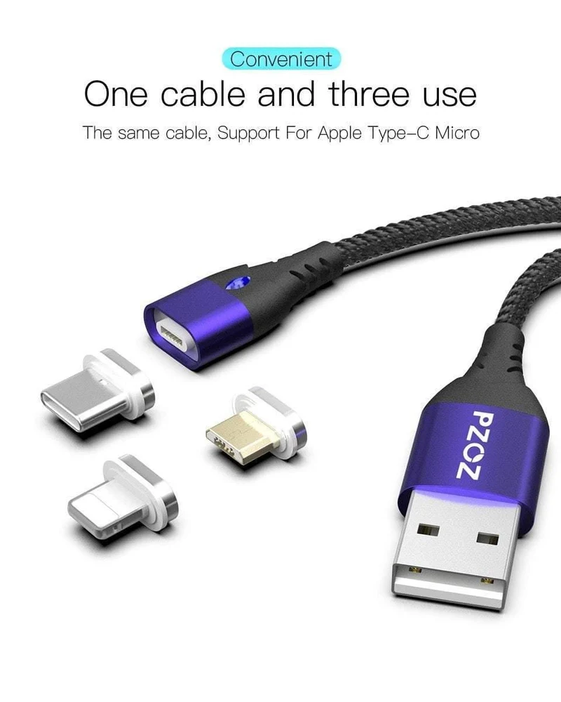 PZOZ USB C Magnetkabel 5A Superschnelles Laden Telefon Typ-C Magnet-Ladeadapter für Samsung Galaxy S9 Huawei Xiaomi A2 lite
