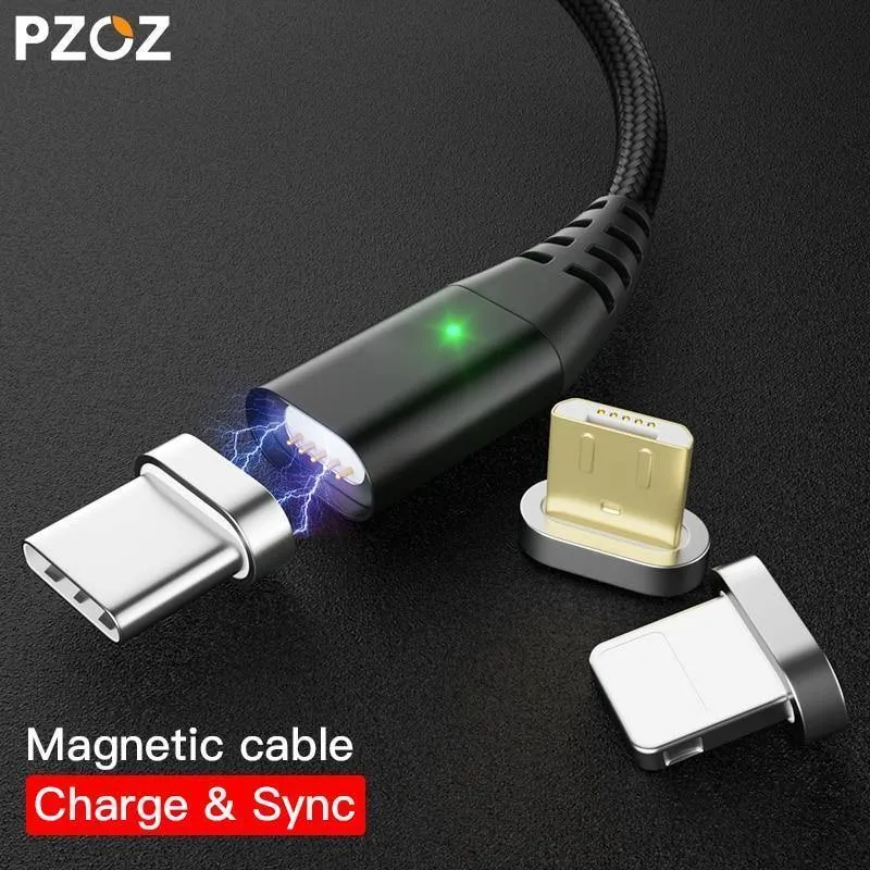 PZOZ Magnetkabel Typ C Micro USB C Adapter für iPhone 8 Samsung MicroUSB Typ C Ladegerät Telefon USB Magnetkabel Schnellladung