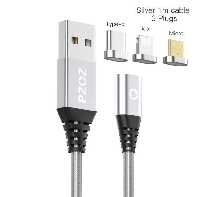 PZOZ Magnetkabel Typ C Micro USB C Adapter für iPhone 8 Samsung MicroUSB Typ C Ladegerät Telefon USB Magnetkabel Schnellladung