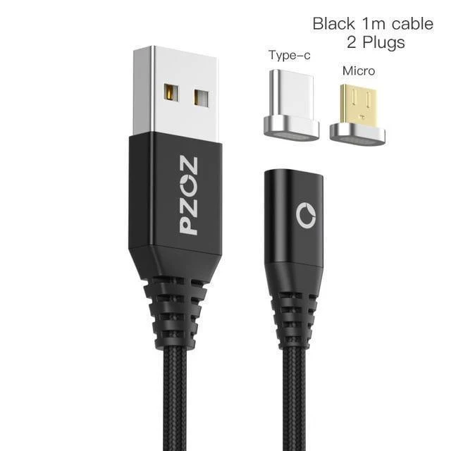 PZOZ Magnetkabel Typ C Micro USB C Adapter für iPhone 8 Samsung MicroUSB Typ C Ladegerät Telefon USB Magnetkabel Schnellladung